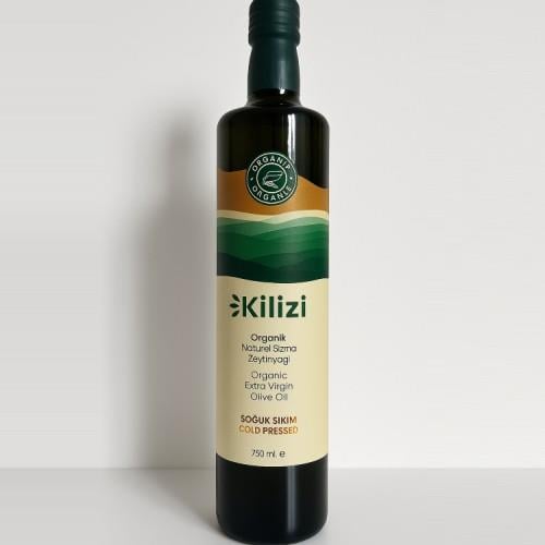 Organik Naturel Sızma Zeytinyağı Dorica Cam Şişe (750 ml) Kilizi