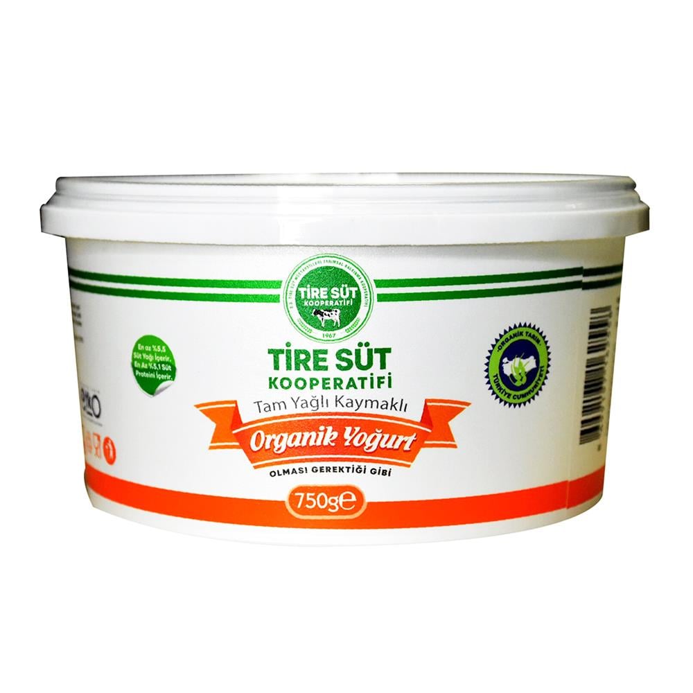 Organik Yoğurt (750 gr) Tire Süt Koop.