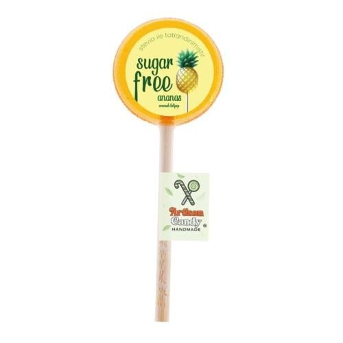 Şeker İlavesiz Kristal Lollipop Ananas (adet) Artisan Candy Handmade