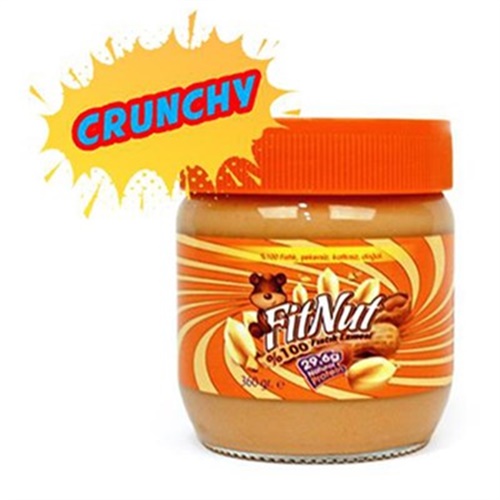 % 100 Parçacıklı Fıstık Ezmesi Crunchy (360 gr) FitNut