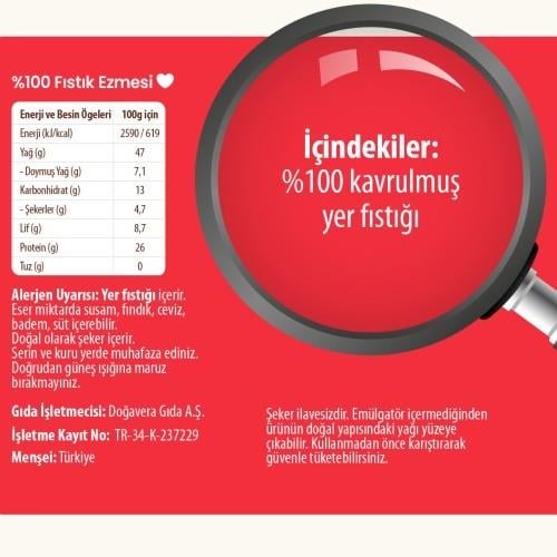 %100 Fıstık Ezmesi (300 gr) weFOOD