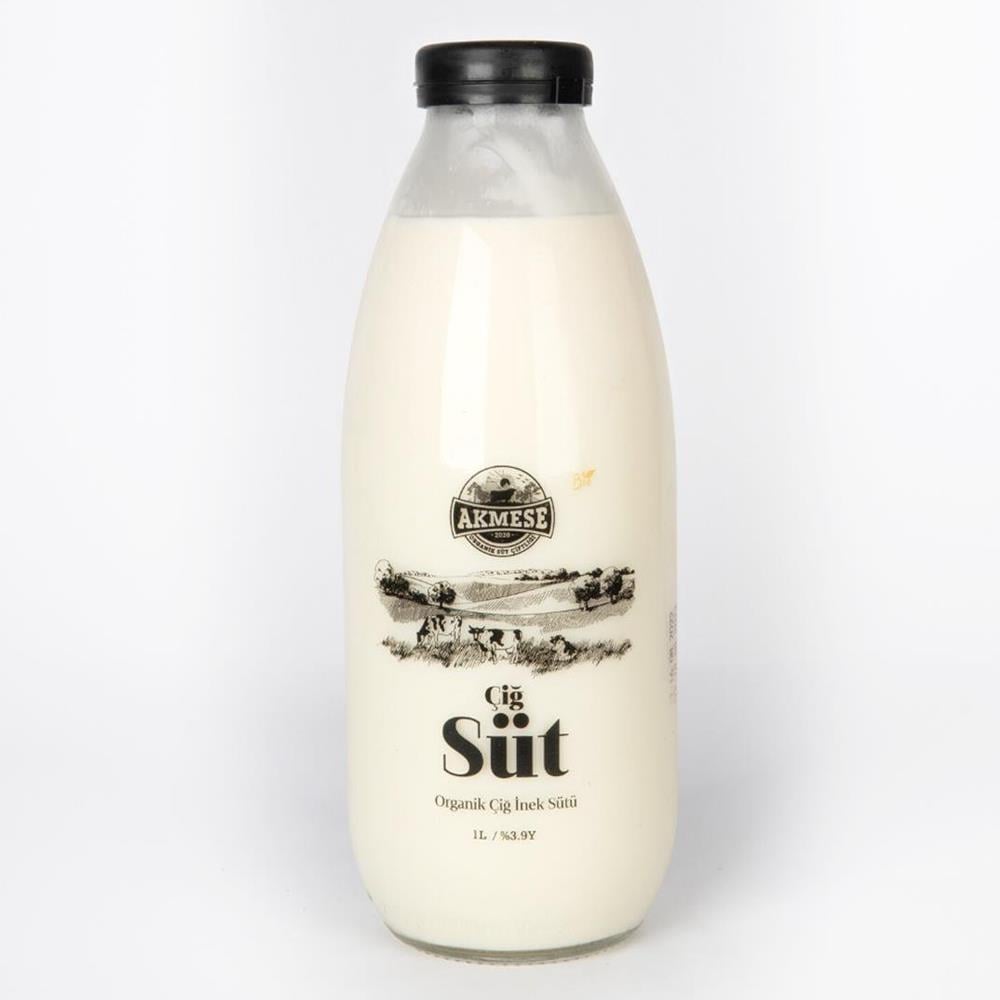 Akmeşe Organik Simental Günlük Süt (1 lt Cam Şişe)