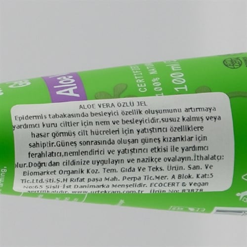Aloe Vera Özlü Jel (100 ml) Urtekram