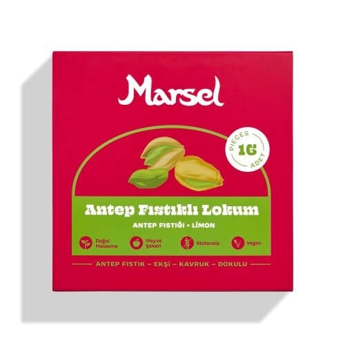 Antep Fıstıklı Lokum (16'lı paket) Marsel