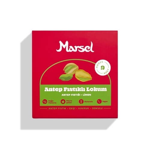 Antep Fıstıklı Lokum (9'lu paket) Marsel