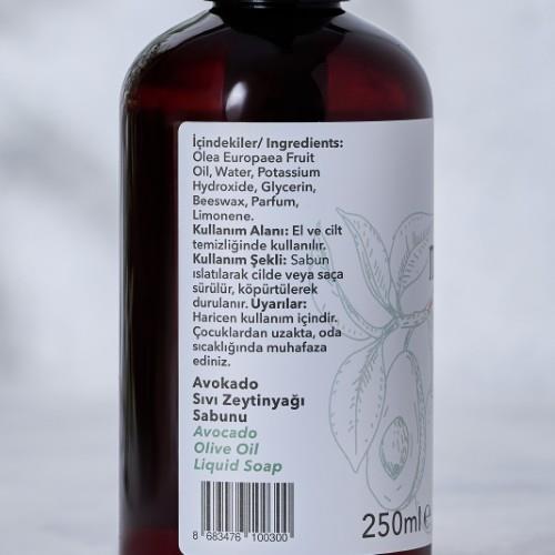Avokadolu Sıvı Zeytinyağı Sabunu (250 ml) Mavras