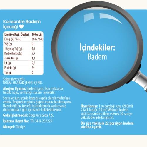 Badem Sütü Konsantresi (220 gr) Wefood