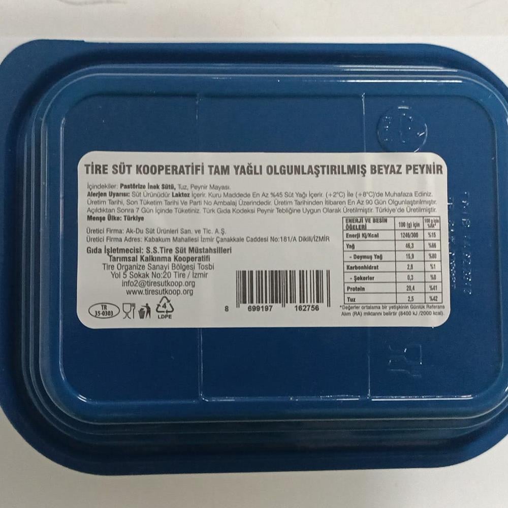 Beyaz Peynir (450 gr) Tire Süt