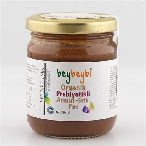 Beybeybi Organik Armut-Erik Püre (180 gr) Beyorganik