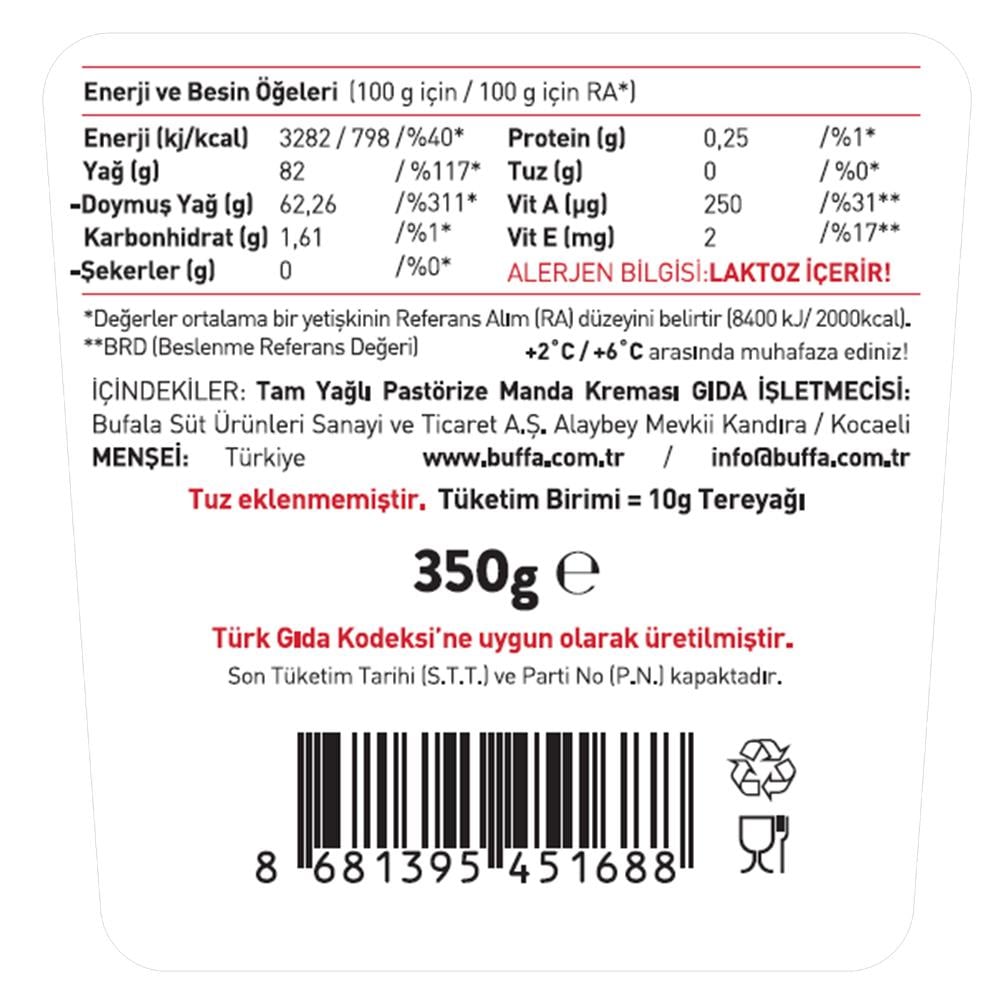 Buffa Manda Tereyağı (350 gr)