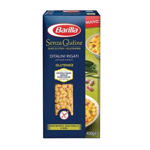 Barilla Glutensiz Ditalini Rigati Makarna (400 gr) 