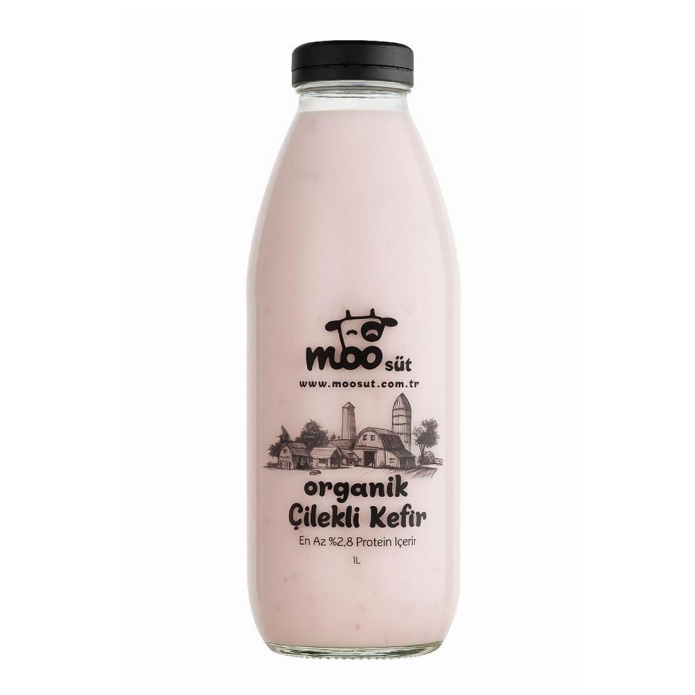 Çilekli Kefir (1lt) MOO