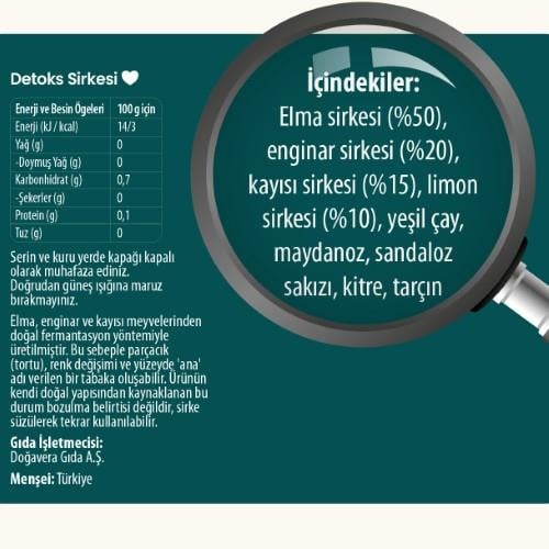 Detoks Sirkesi (250 ml) Wefood