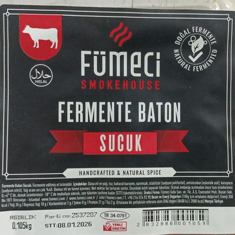 Dilimli Baton Sucuk (125 gr) Fümeci Smokehouse
