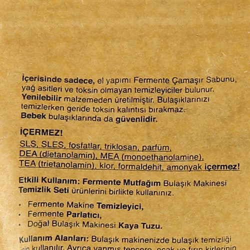 Doğal Bulaşık Makinesi Deterjanı (1000 gr) Fermente Mutfağım