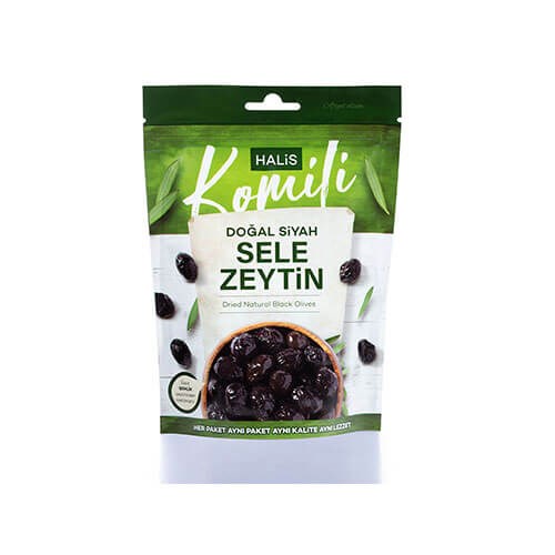 Doğal Siyah Sele Zeytin (170 gr) Komili