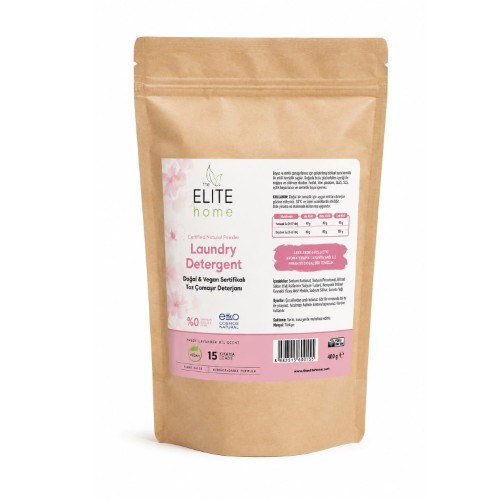 Doğal Ve Vegan Sertifikalı Lavanta Yağlı Toz Çamaşır Deterjanı (400 ml) The Elite Home