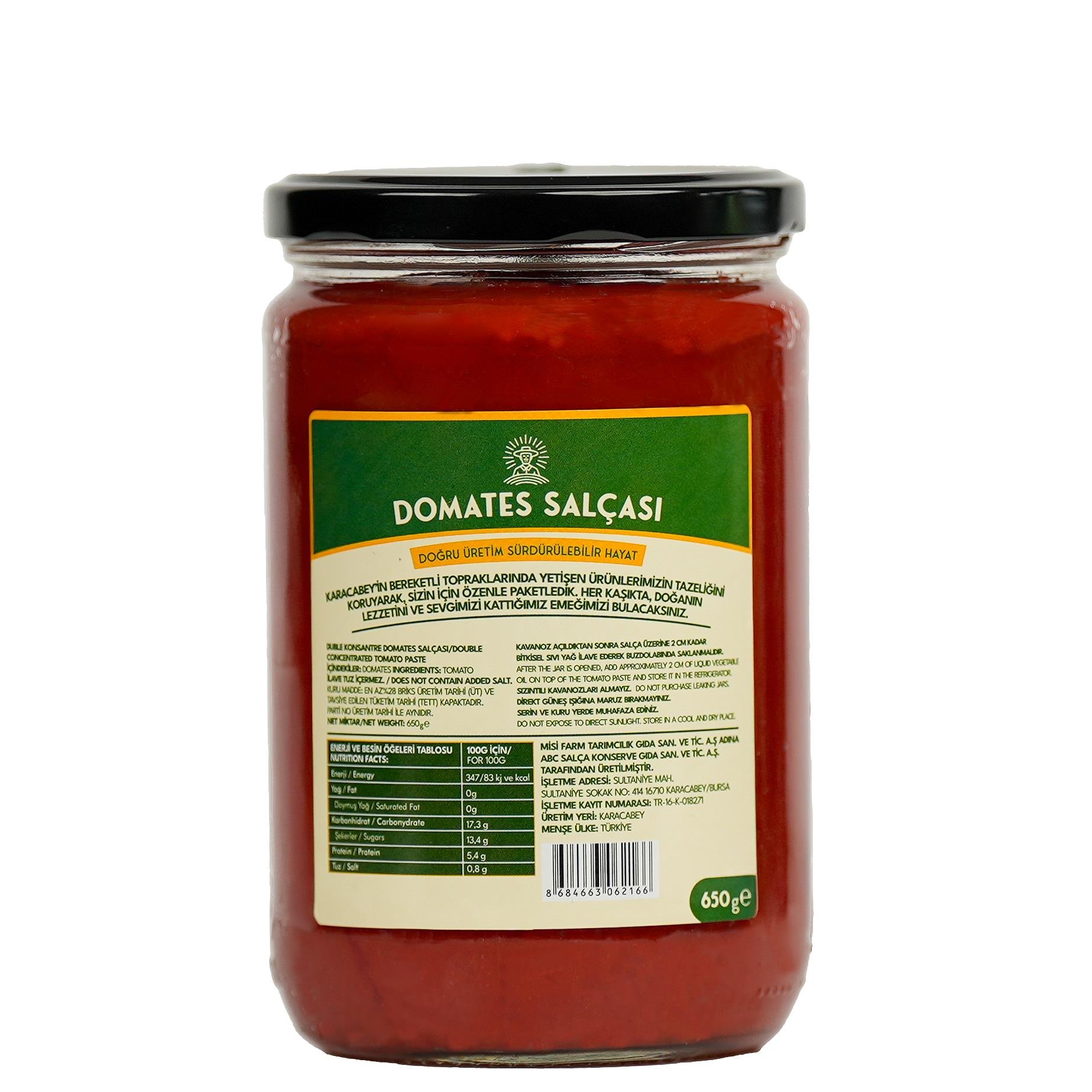 Domates Salçası (650 gr) Misi Farm