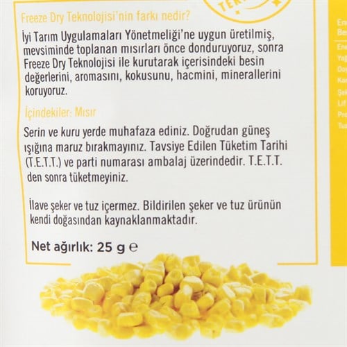 Dondurularak Kurutulmuş Mısır (25 gr) Pol's