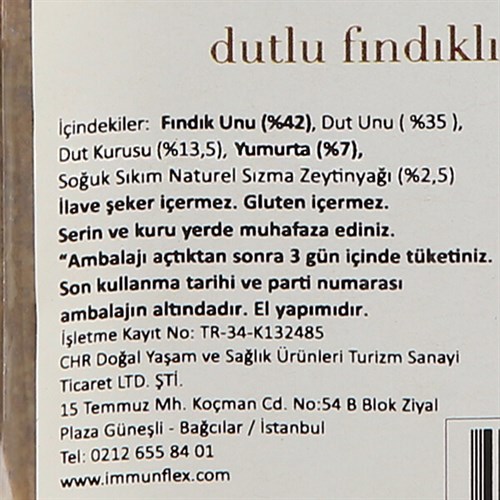 Dut Burger,Dutlu Fındıklı Kurabiye (80 gr) İmmunflex