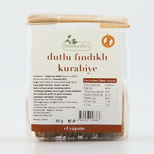 Dutlu Fındıklı Kurabiye (80 gr) İmmunflex