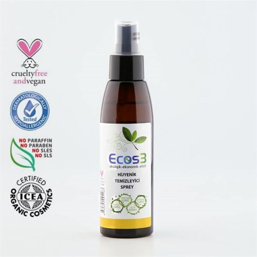 Ekolojik & Vegan Hijyenik Temizleyici Sprey (125 ml) Ecos3