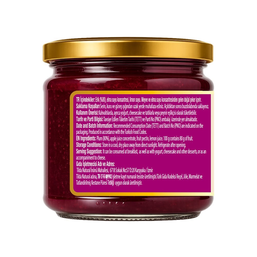 Erik Marmelatı %80 Meyve (220 gr) Tilda