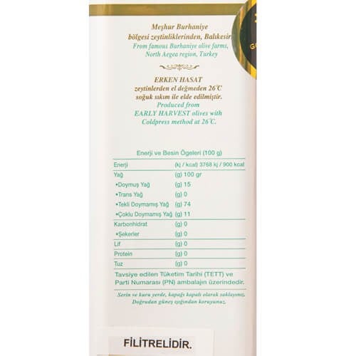 Erken Hasat Naturel Sızma Zeytinyağı (500 ml) Adalı Efe