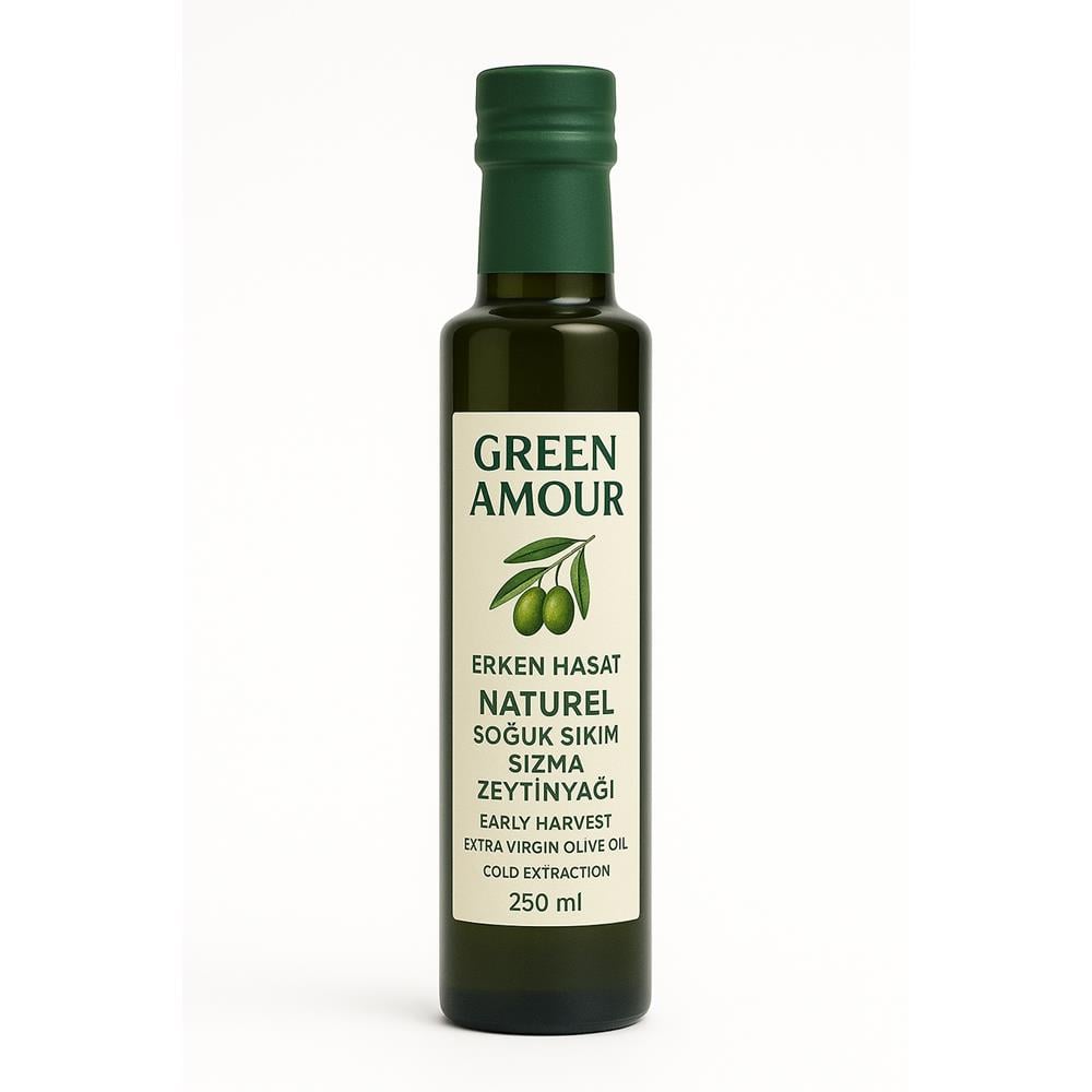 Erken Hasat Naturel Soğuk Sıkım Sızma Zeytinyağı (250 ml) Green Amour