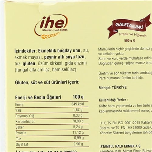 Galeta Unu (500 gr) İhe