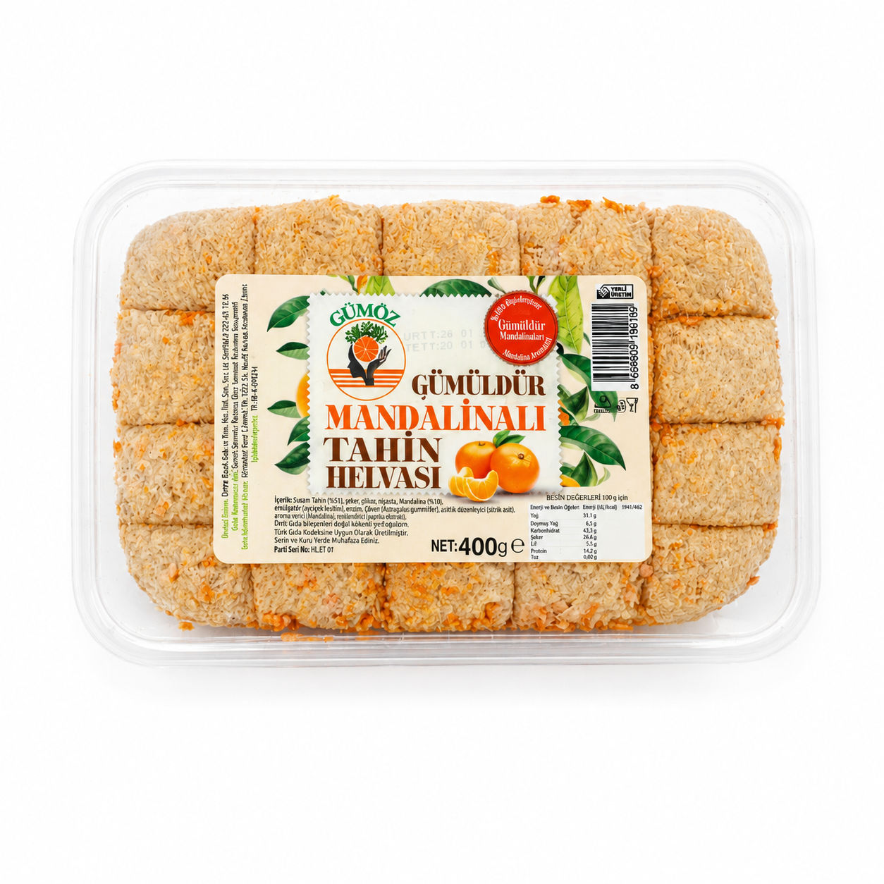 Gümüldür Mandalinalı Tahin Helvası (400 gr) Gümöz Kadın Kooperatifi