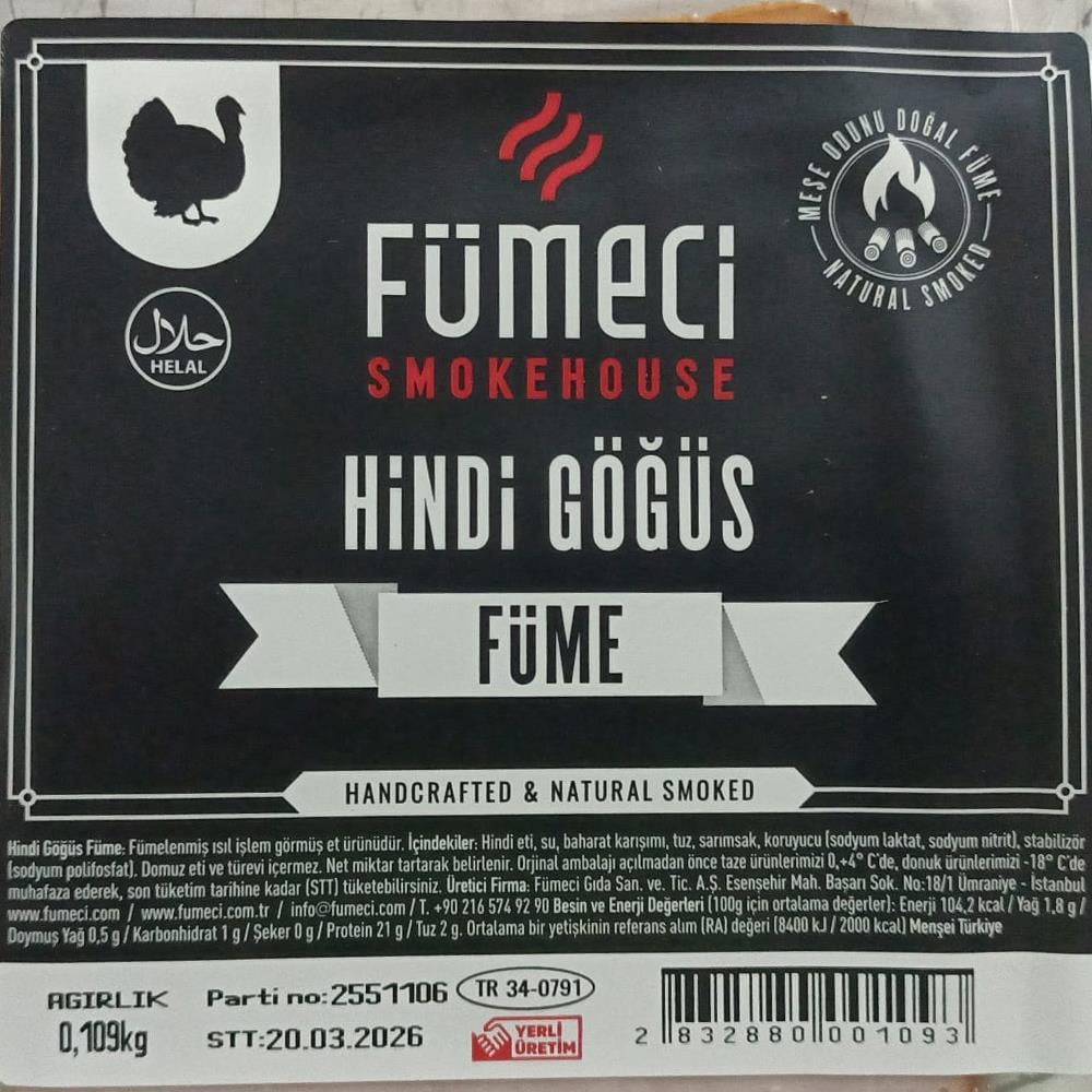 Hindi Göğüs Füme (125 gr) Fümeci Smokehouse