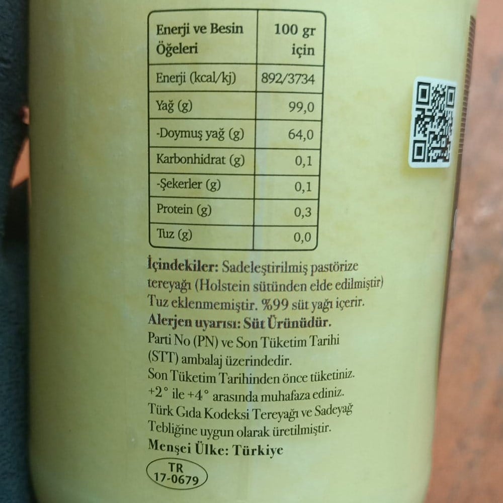 Holstein Sade Yağ (500 gr) Uluova