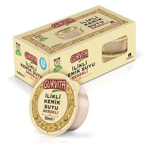 İlikli Kemik Suyu Sebzeli (50 ml - 4'lü Paket) Gurvita