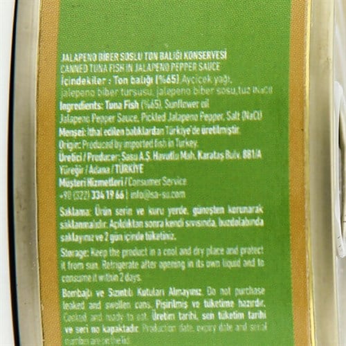 Jalapeno Biber Soslu Ton Balığı (160 gr) Sasu