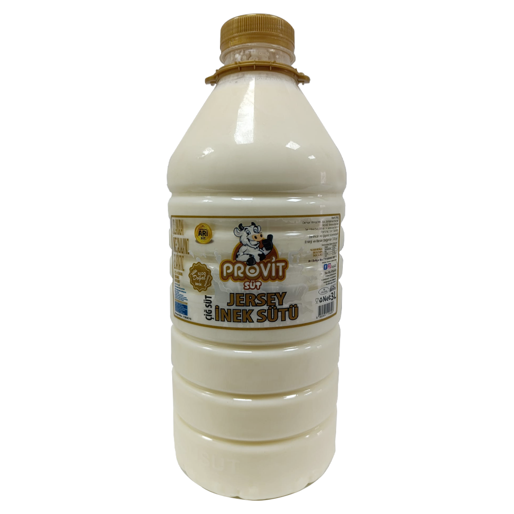 Jersey Çiğ İnek Sütü (3 litre) Provit