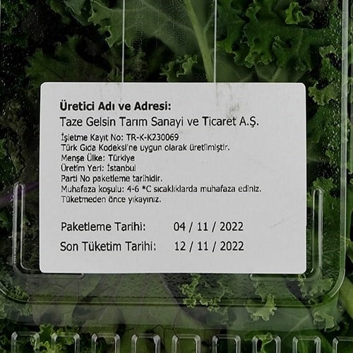 Kale Yaprağı (150 gr,paket) Local Greens