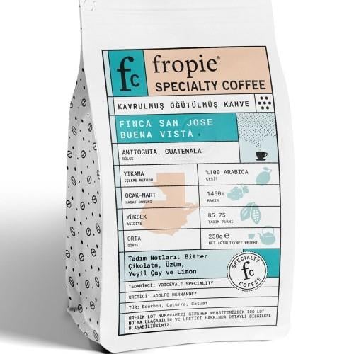 Kavrulmuş Öğütülmüş Kahve - Guetamala (250 gr) Fropie