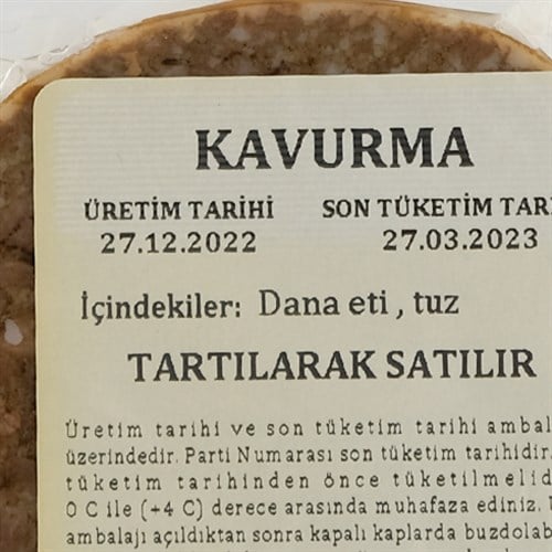 Kavurma,Tam Karkas (150 gr) Kuka Çiftlik