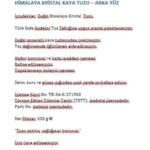 Kaya Tuzu Kristal (500 gr) Happy Life