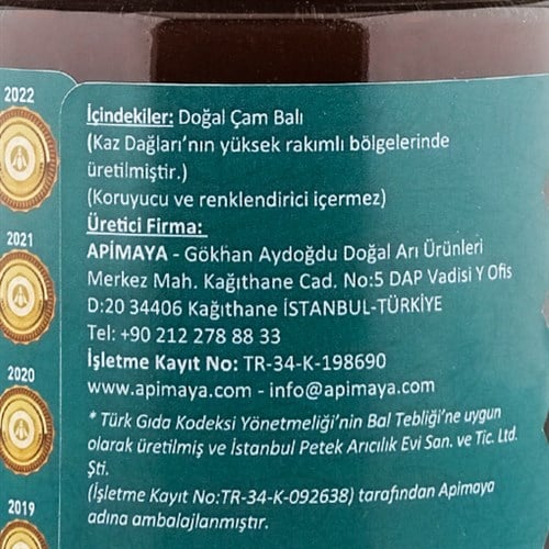 Kaz Dağları Çam Balı (455 gr) Api Maya