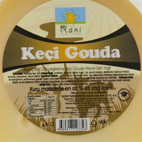 Keçi Gouda Peyniri (250 gr) Rani Çiftliği