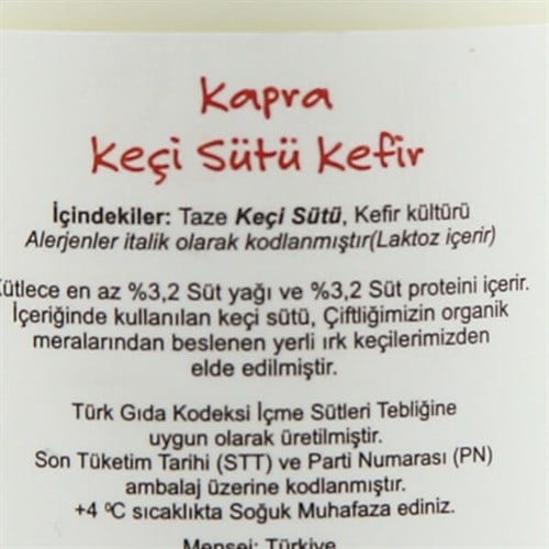 Keçi Kefir (500 ml) Kapra
