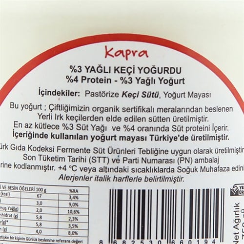 Keçi Yoğurdu (750 gr) Kapra