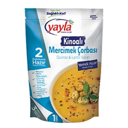 Kinoalı Mercimek Çorbası (250 gr) Yemeye Hazır-Yayla