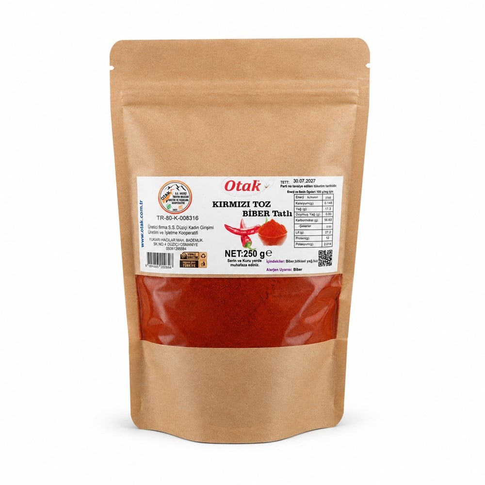 Kırmızı Toz Biber Tatlı (250 gr) Otak