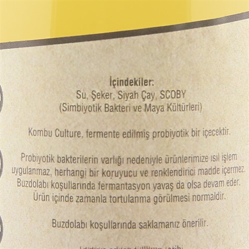 Kombucha İçeceği, Sade (330 ml) Kombu Culture