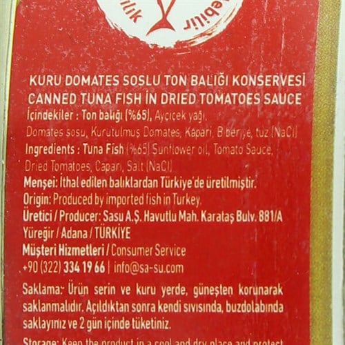 Kuru Domates Soslu Ton Balık (160 gr) Sasu