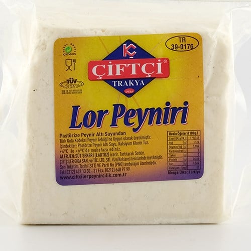 Lor Peyniri (500 gr) Çiftçi Trakya