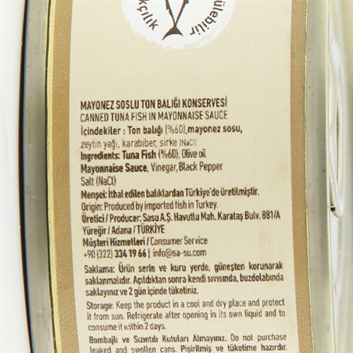 Mayonez Soslu Ton Balığı (160 gr) Sasu